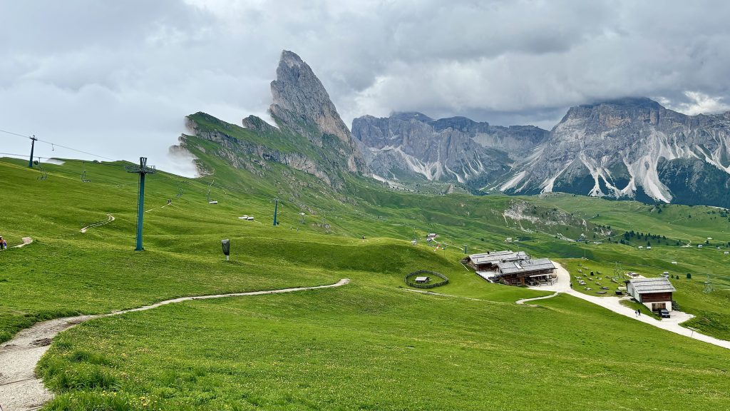 Seceda is top of Puez-Olde group of mountains (Gardena Valley) Majestic Dolomites