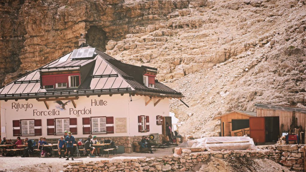 Forcella hut (Refugio Forcella) Majestic Dolomites